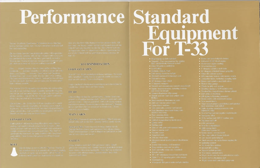 Tartan 33 Specification Brochure