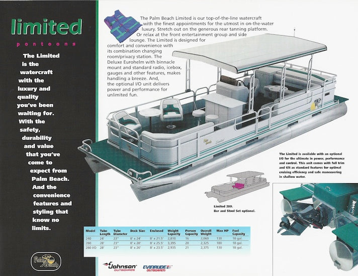 Palm Beach 1996 Pontoon Brochure