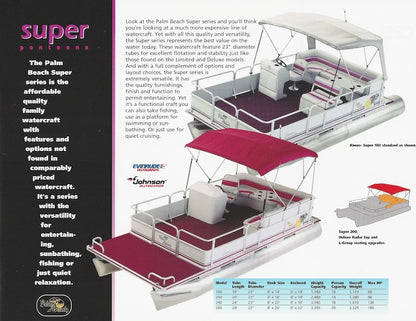 Palm Beach 1996 Pontoon Brochure