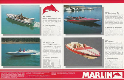Marlin 1980s Sport Boats Poster Brochure