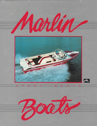 Marlin 1980s Sport Boats Poster Brochure