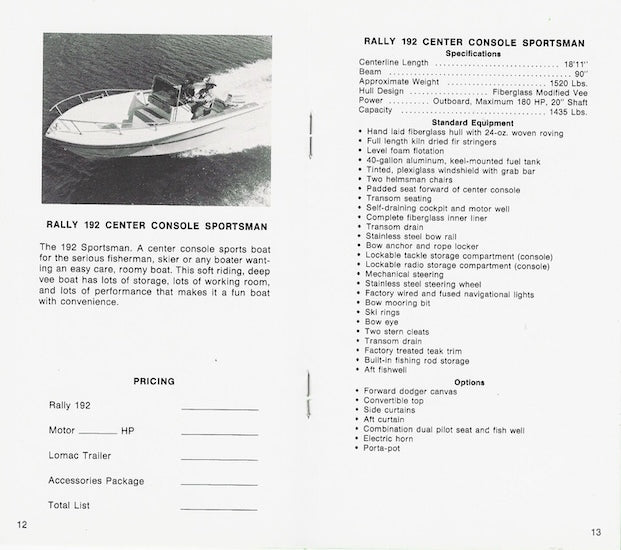 Marlin 1980s Rally Dealer Factbook