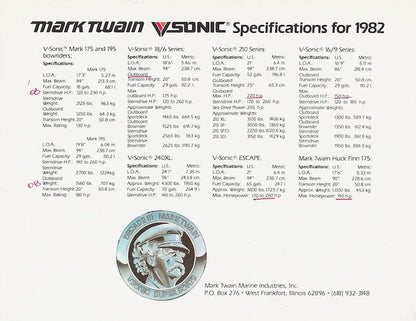 Mark Twain 1982 Abbreviated Brochure