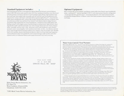 Mark Twain 250 Costa Brava Brochure