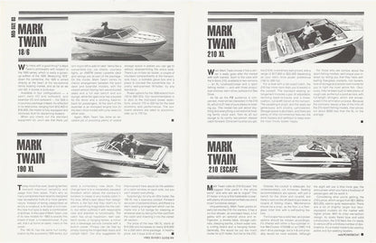 Mark Twain Powerboat Buyer’s Guide Magazine Reprint Brochure