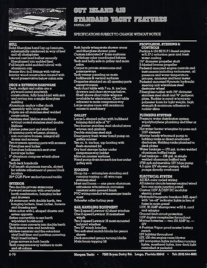 Morgan 41 Out Island Brochure