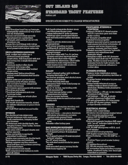 Morgan 41 Out Island Brochure