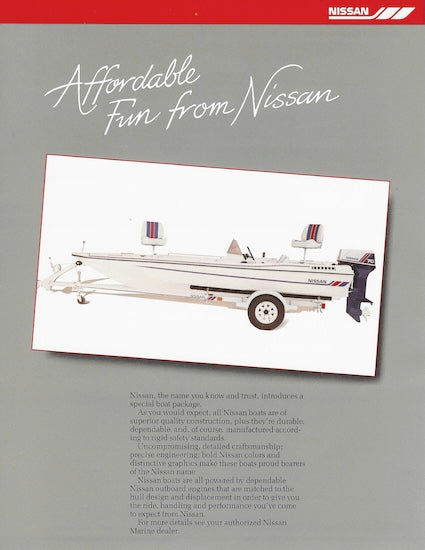Nissan Bass EM316N70BA Boat Brochure