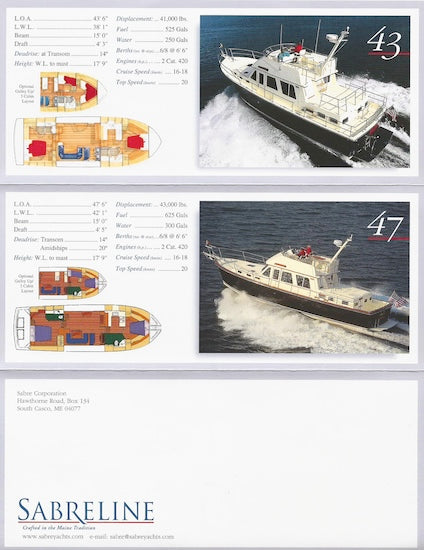 Sabreline 1999 Mini Brochure