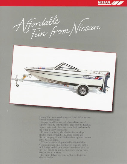 Nissan Bowrider PB150V60BR Boat Brochure
