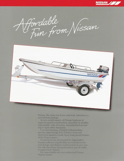 Nissan Dory PT1325DR Boat Brochure