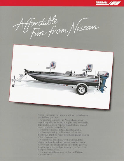 Nissan Bass PB155T50BA Boat Brochure