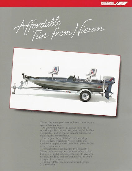 Nissan Bass PB156V60BA Boat Brochure