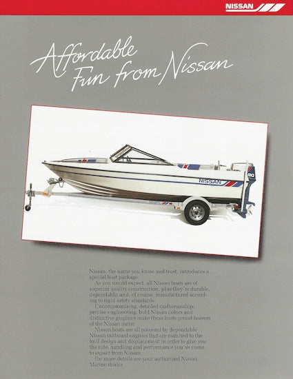 Nissan Bowrider PB170V90BR Brochure