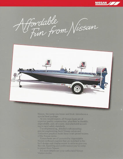 Nissan Bass PB176V90BA Boat Brochure