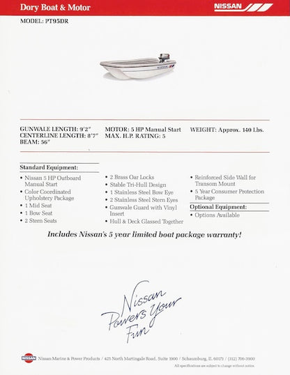 Nissan Dory PT95DR Brochure