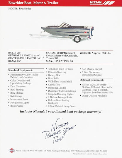 Nissan Bowrider SP1570BR Brochure
