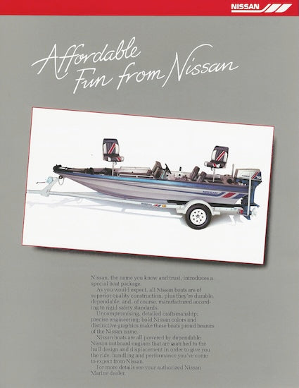 Nissan Fish & Ski SP1570FS Boat Brochure