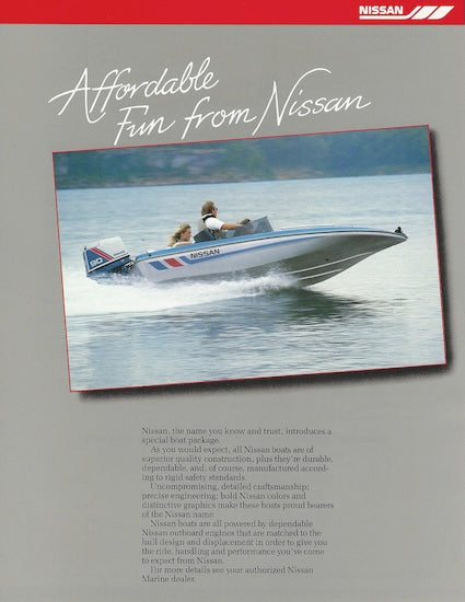 Nissan Fish & Ski SP1690FS Boat Brochure