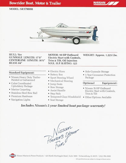Nissan Bowrider SR1790BR Brochure