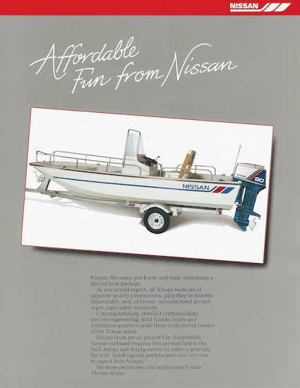 Nissan Center Console UG1790CC Boat Brochure