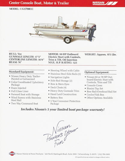 Nissan Center Console UG1790CC Boat Brochure