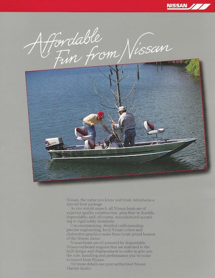 Nissan Aluminum Bass WANB16050BA Boat Brochure