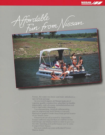 Nissan Pontoon WANP20050FP Boat Brochure