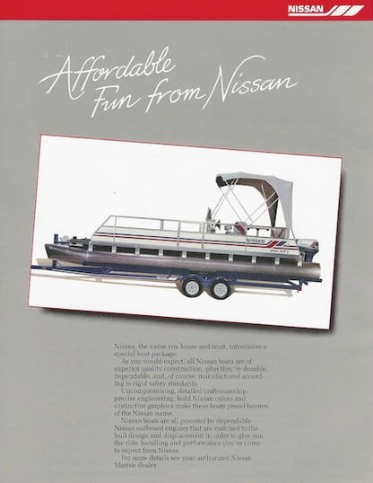 Nissan Pontoon WANP24070PT Boat Brochure