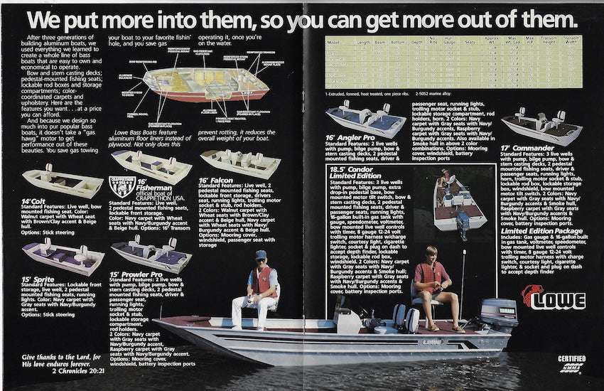 Lowe 1987 Brochure