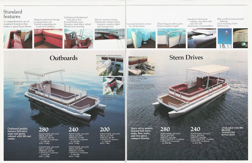 Harris 1985 FloteBote Pontoon Boat Brochure