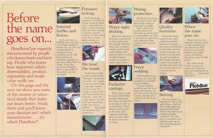 Harris 1985 FloteBote Pontoon Boat Brochure