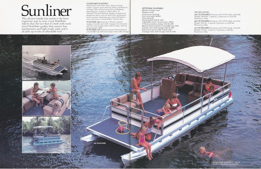 Harris 1985 FloteBote Pontoon Boat Brochure