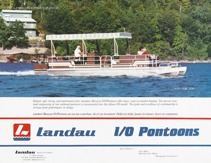 Landau I/O Pontoon Boats Brochure