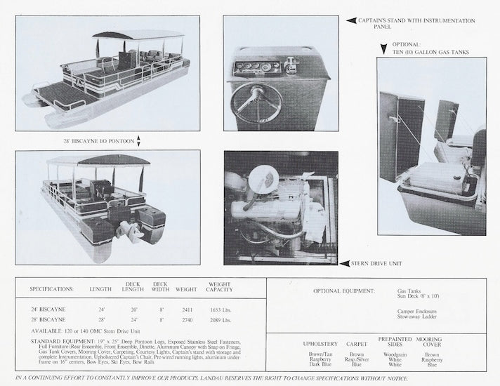 Landau I/O Pontoon Boats Brochure