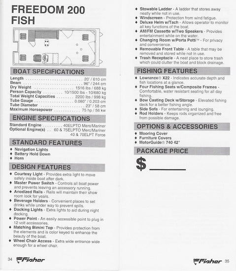 Fisher 1994 Dealer Salesbook Brochure