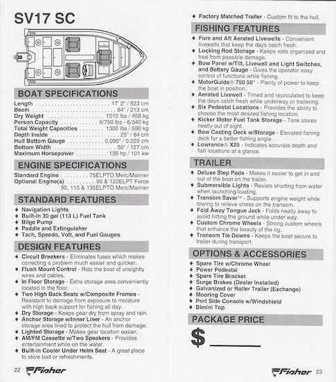 Fisher 1994 Dealer Salesbook Brochure