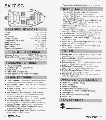 Fisher 1994 Dealer Salesbook Brochure