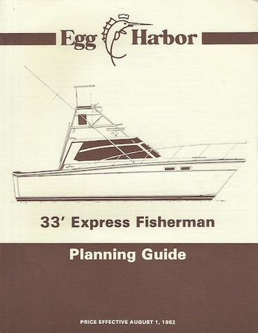 Egg Harbor 33 Express Fisherman Specification Brochure