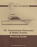 Egg Harbor 33 Tournament Fisherman & Sedan Cruiser Specification Brochure