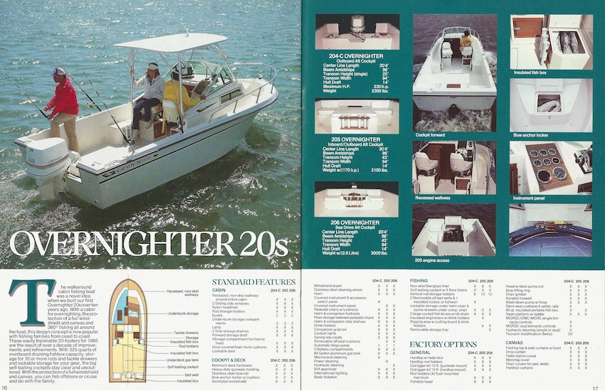 Grady White 1985 Brochure