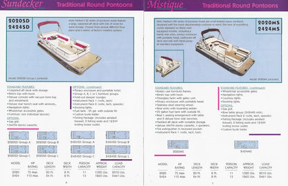 Misty Harbor 1995 Pontoon Brochure