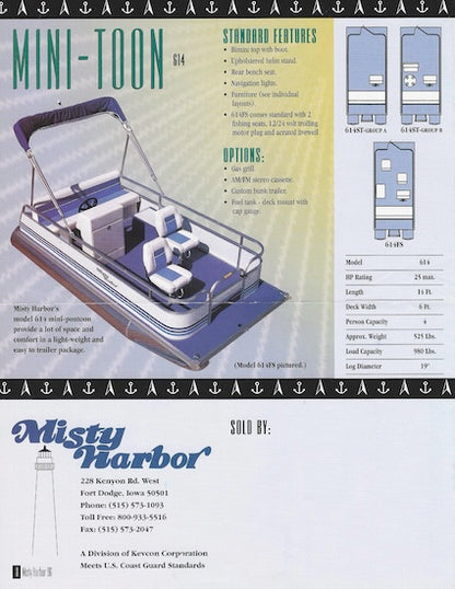 Misty Harbor 1996 Pontoon Brochure