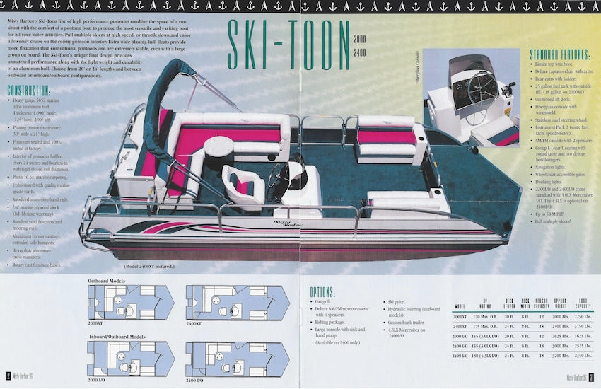 Misty Harbor 1996 Pontoon Brochure