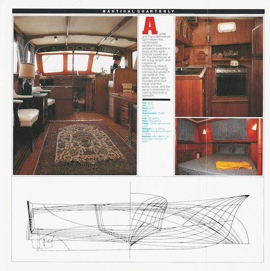 Albin 43 Trawler Nautical Quarterly Magazine Reprint Brochure