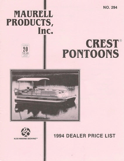 Crest 1994 Dealer Price List