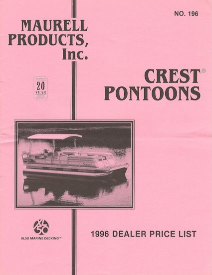 Crest 1996 Dealer Price List