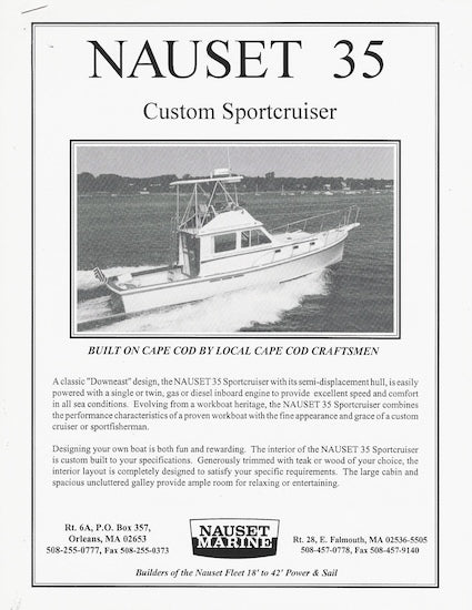 Nauset 35 Custom Sportcruiser Brochure