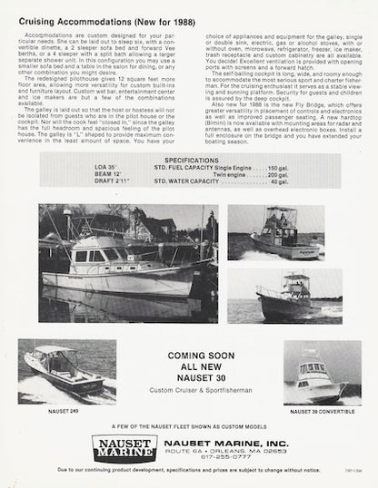 Nauset 35 Custom Sportcruiser Brochure