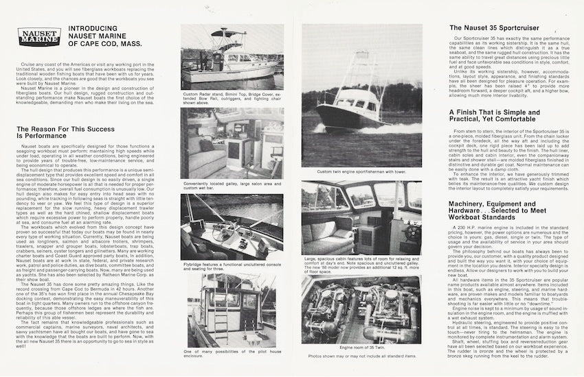 Nauset 35 Custom Sportcruiser Brochure